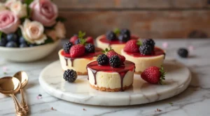 Easy No-Bake Mini Cheesecakes