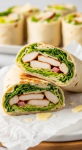 No-Cook Chicken Caesar Wraps