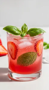 2. Sparkling Strawberry & Basil Smash