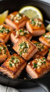 Garlic Butter Salmon Bites