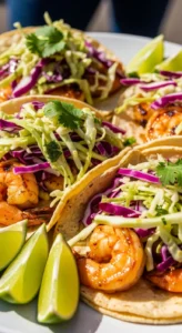 Shrimp Tacos with Lime Slaw