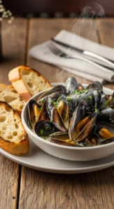 Creamy Garlic Mussels