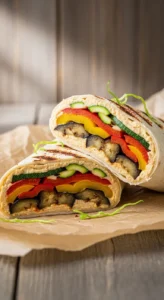  Grilled Veggie & Hummus Wrap