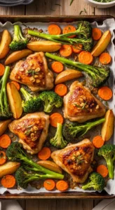 Sheet Pan Honey Garlic Chicken & Veggies