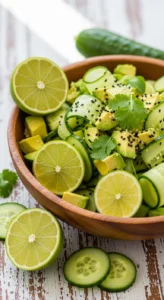 Avocado Cucumber Lime Salad