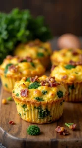 Cheesy Broccoli Bacon Egg Muffins final
