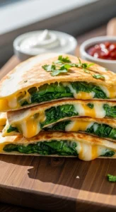 Cheesy Spinach Quesadillas