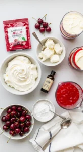 Cherry Jello Cream Cups Recipe cooking