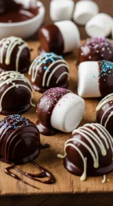 Chocolate Dipped Marshmallows fianl