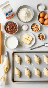 Chocolate Hazelnut Croissants Recipe cooking