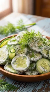 Classic Creamy Dill Cucumber Salad