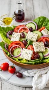 Classic Greek Salad with a Fresh Crunch