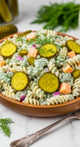 Creamy Dill Pickle Pasta Salad