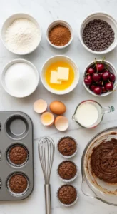 Dark Chocolate Cherry Muffins Recipe  cooking