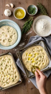 Garlic Herb Focaccia Recipe cooking
