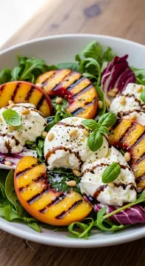 Grilled Peach & Burrata Salad