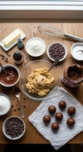 Nutella Stuffed Cookie Dough Truffles Recipe cooking