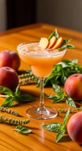 Peach Basil Margarita