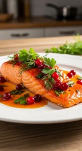 Salmon with Cranberry Orange Glaze final