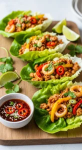 Spicy Chicken Lettuce Wraps