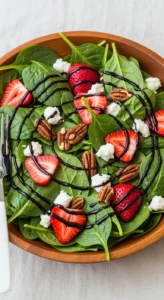 Strawberry Spinach Salad with Balsamic Glaze