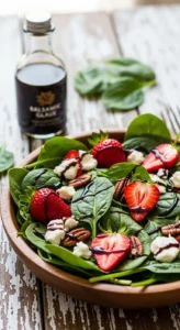 Strawberry Spinach Salad with Balsamic Glaze