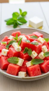 Watermelon Feta Mint Salad