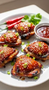 Honey-Sriracha Glazed Chicken Thighs