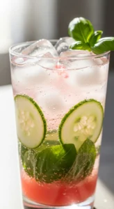  Cucumber & Basil Seltzer Smash
