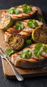 Charred Lime & Cilantro Swordfish Steaks