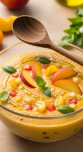  Golden Yellow Tomato & Peach Gazpacho