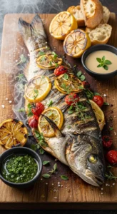 Smoky Mediterranean Whole Branzino
