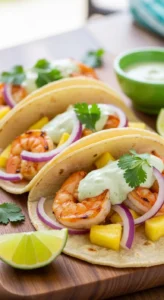 Pineapple Lime Shrimp Tacos