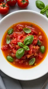 Heirloom Tomato & Basil Consommé