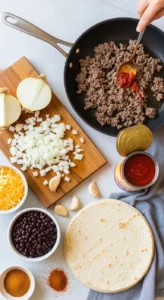 Beef Enchiladas cooking