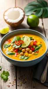 Coconut Lime Chickpea Soup (Tropical Mood Activated)