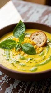 Corn & Basil Summer Soup