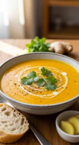 Ginger Carrot Soup (Light & Zesty)