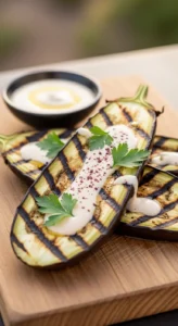 Grilled Eggplant with Tahini Sauce