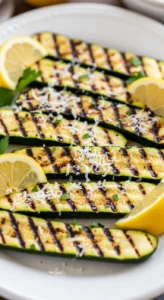Grilled Zucchini with Parmesan & Lemon