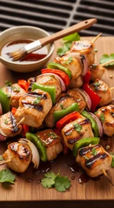 Honey Garlic Grilled Chicken Skewers