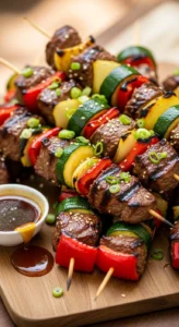 Honey Soy Grilled Steak Skewers