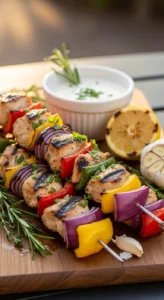 Juicy Garlic Herb Chicken Skewers