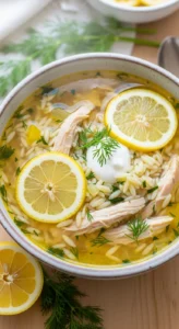 Lemon Chicken Orzo Soup (Light Comfort Bowl)