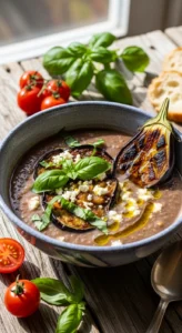 Roasted Eggplant Summer Soup