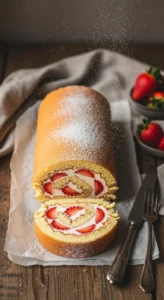 Strawberry Swiss Roll Cake final