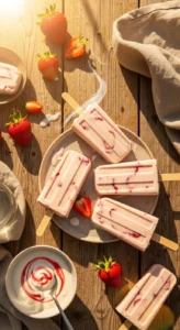 Strawberry Yogurt Popsicles final