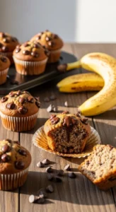 banana chocolate chip muffins final