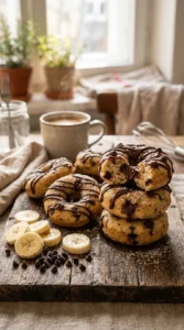 Banana Chocolate Chip Baked Donuts look