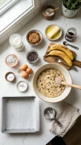 Banana Chocolate Chip Blondies Recipe cooking
